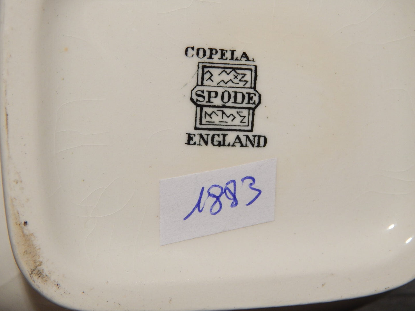 ANTICA RARA CAFFETTIERA INGLESE SEMI PORCELLANA COPELAND SPODE PAESAGGIO MARINO