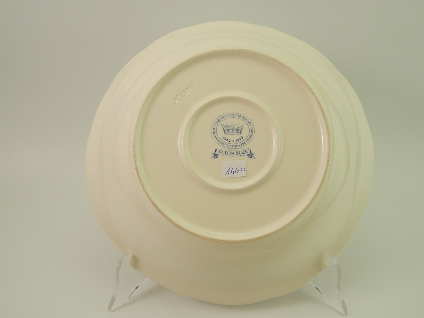 CIOTOLA INSALATIERA CERAMICA MONDOVI' VEDOVA BESIO DEL 1999 DECORO SAXON BLUE