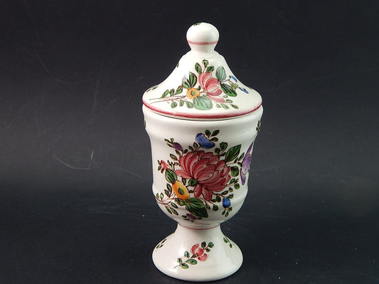 VINTAGE ALBARELLO VASO MAIOLICA CERAMICA PAGANI VECCHIA LODI DIPINTO MANO #1929