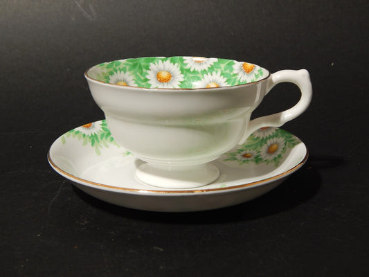 ANTICA RARA TAZZA TE' PORCELLANA INGLESE PRIMO 900 DAISY MARGHERITE