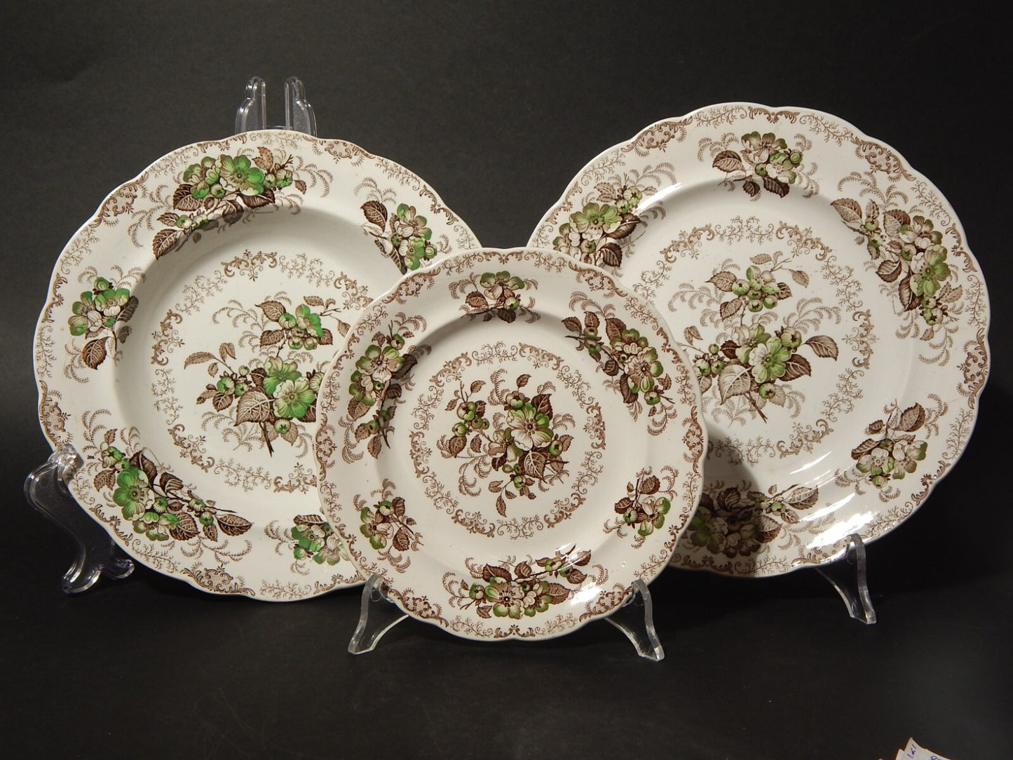 ANTICO 1850 SERVIZIO 18 PIATTI SEMI PORCELLANA INGLESE RIDGWAY &C. APPLE BLOSSOM