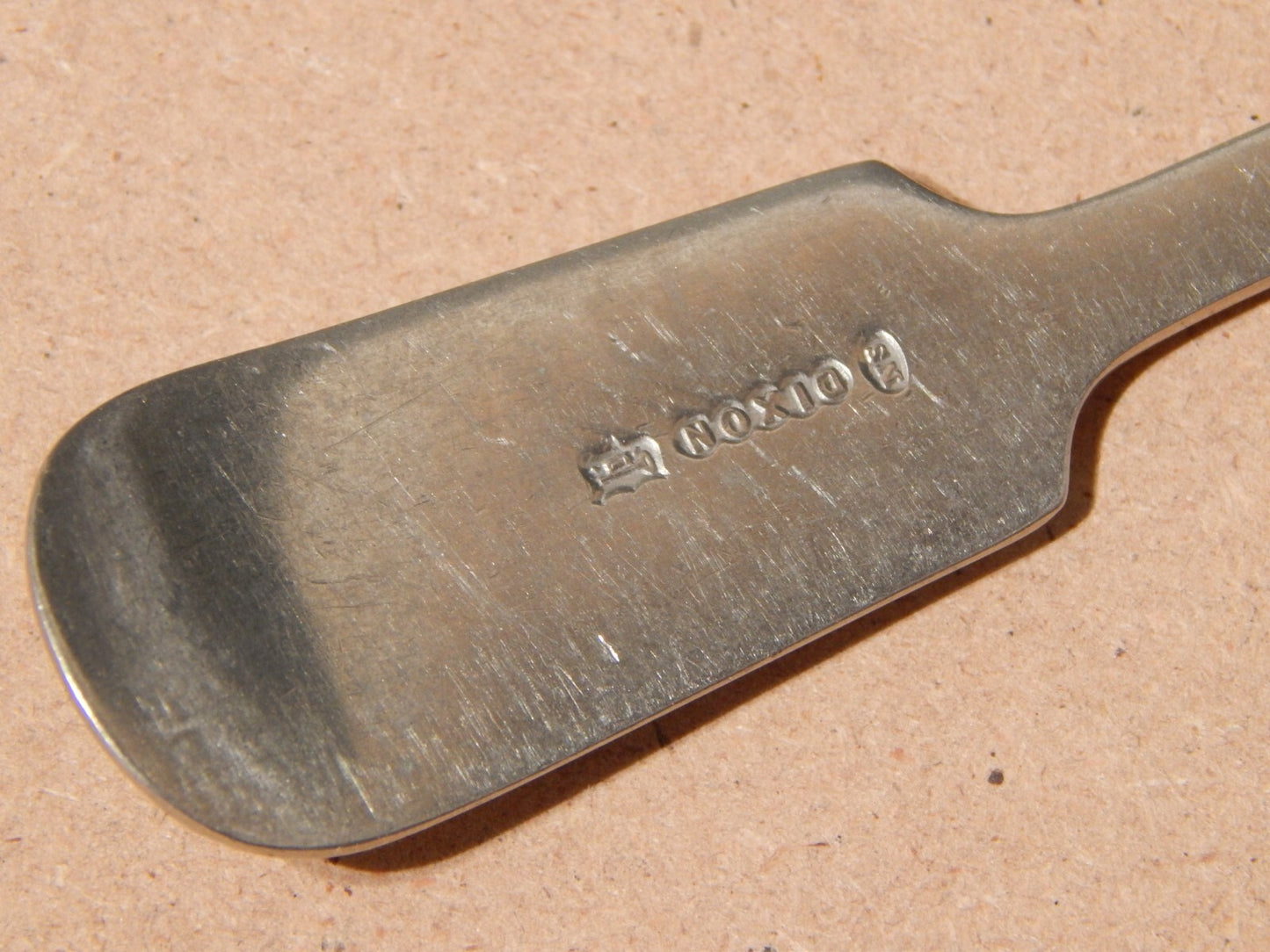 ANTICO SERVIZIO 6 POSATE CUCCHIAI ALPACCA ARGENTATI INGLESI ARGENTIERE DIXON