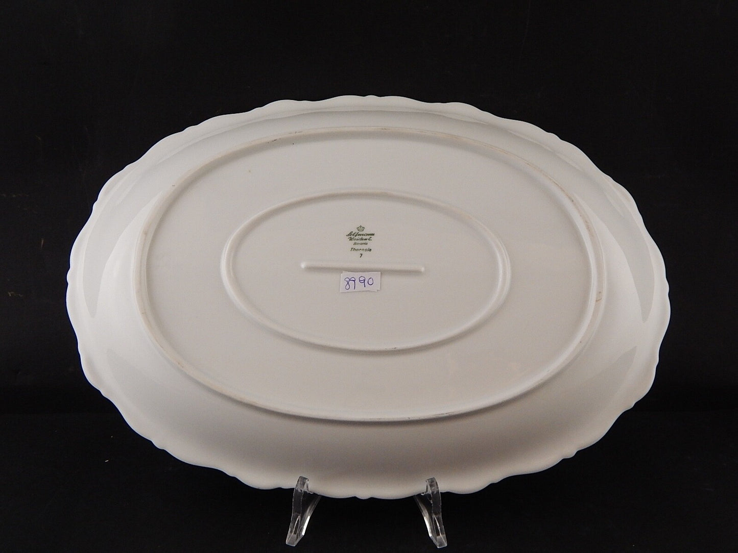 ANTICO VASSOIO PIATTO OVALE PORCELLANA SELTMANN WEIDEN BAVARIA THERESIA ROSE