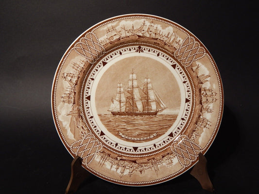 VINTAGE PIATTO PORCELLANA WEDGWOOD THE AMERICAN CLIPPER SHIP PLATES CHALLENGE
