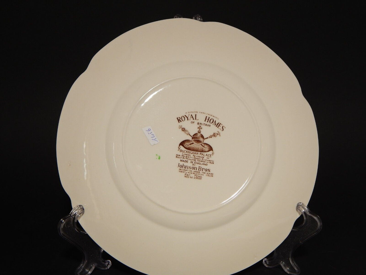 ANTICO PIATTO PORCELLANA JOHNSON BROS ROYAL HOMES OF BRITAIN BUCKINGHAM PALACE