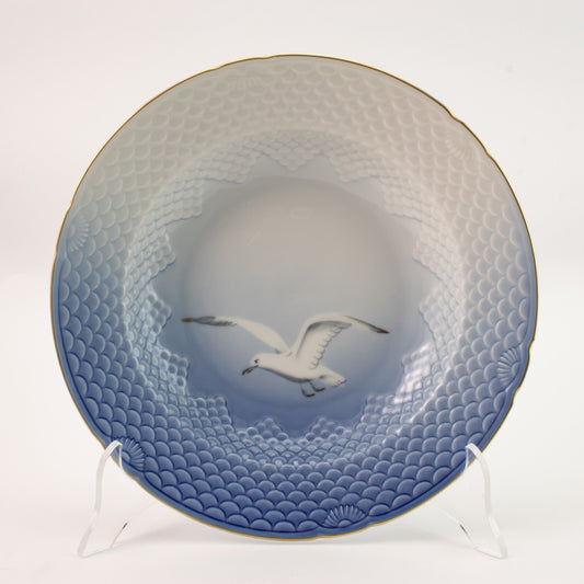 PIATTO FONDO 25 CM PORCELLANA E ORO ZECCHINO SERVIZIO GABBIANI BING&GRONDAHL 22