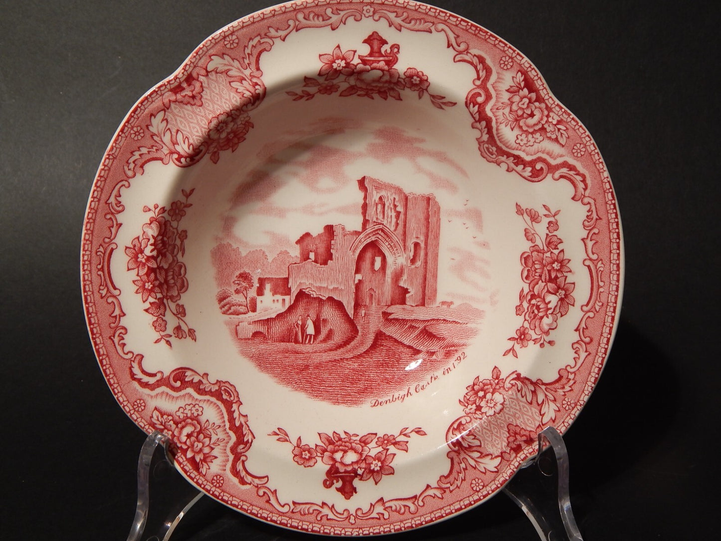 VINTAGE JOHNSON BROS OLD BRITAIN CASTLE CIOTOLA SEMI-PORCELLANA ROSSA