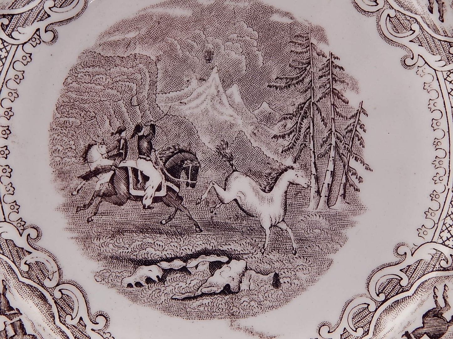 ANTICO PIATTO CERAMICA MUSSO VEDOVA BESIO MONDOVI' META'800 OLD FAIENCE PLATE