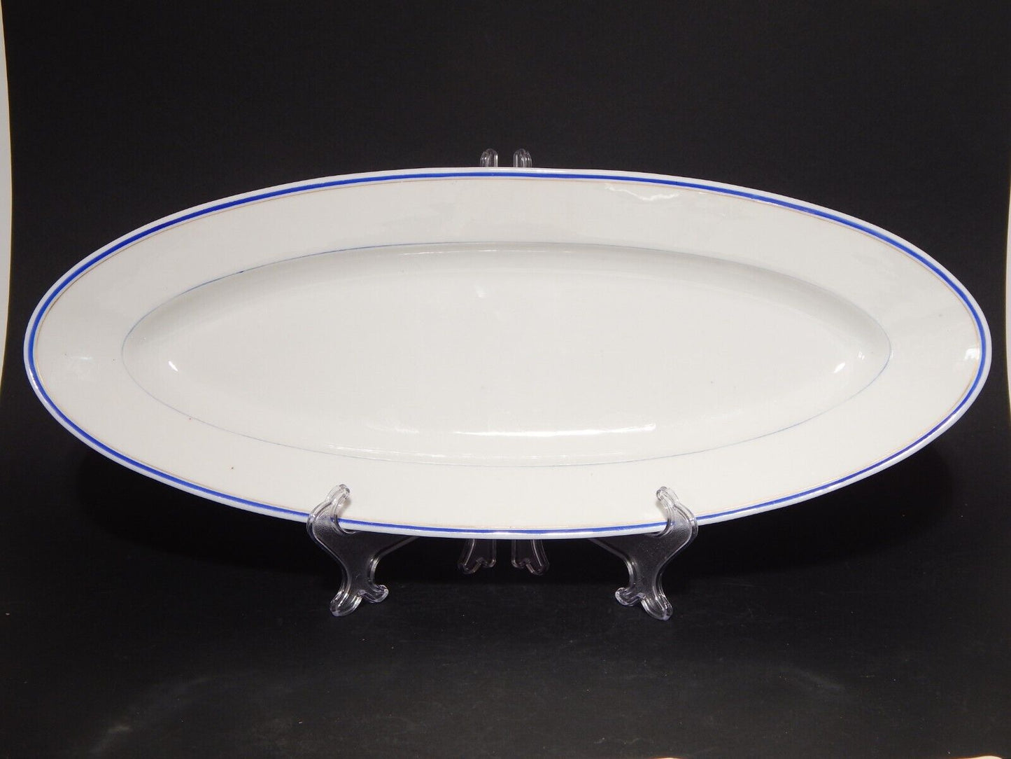 ANTICO VASSOIO PESCIERA PIATTO PORTATA IMPERO PORCELLANA GINORI DOCCIA XIX SEC.