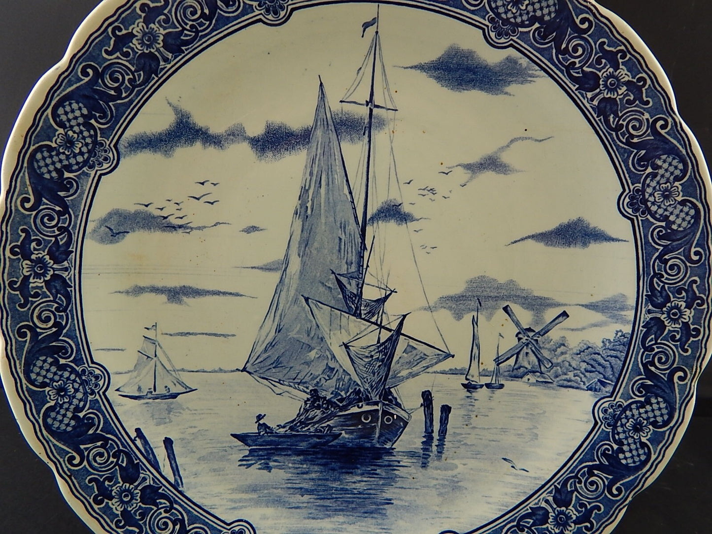 PIATTO PARATA PORCELLANA DELFTS ROYAL SPHINX PETRUS REGOUT MAASTRICHT CM 30