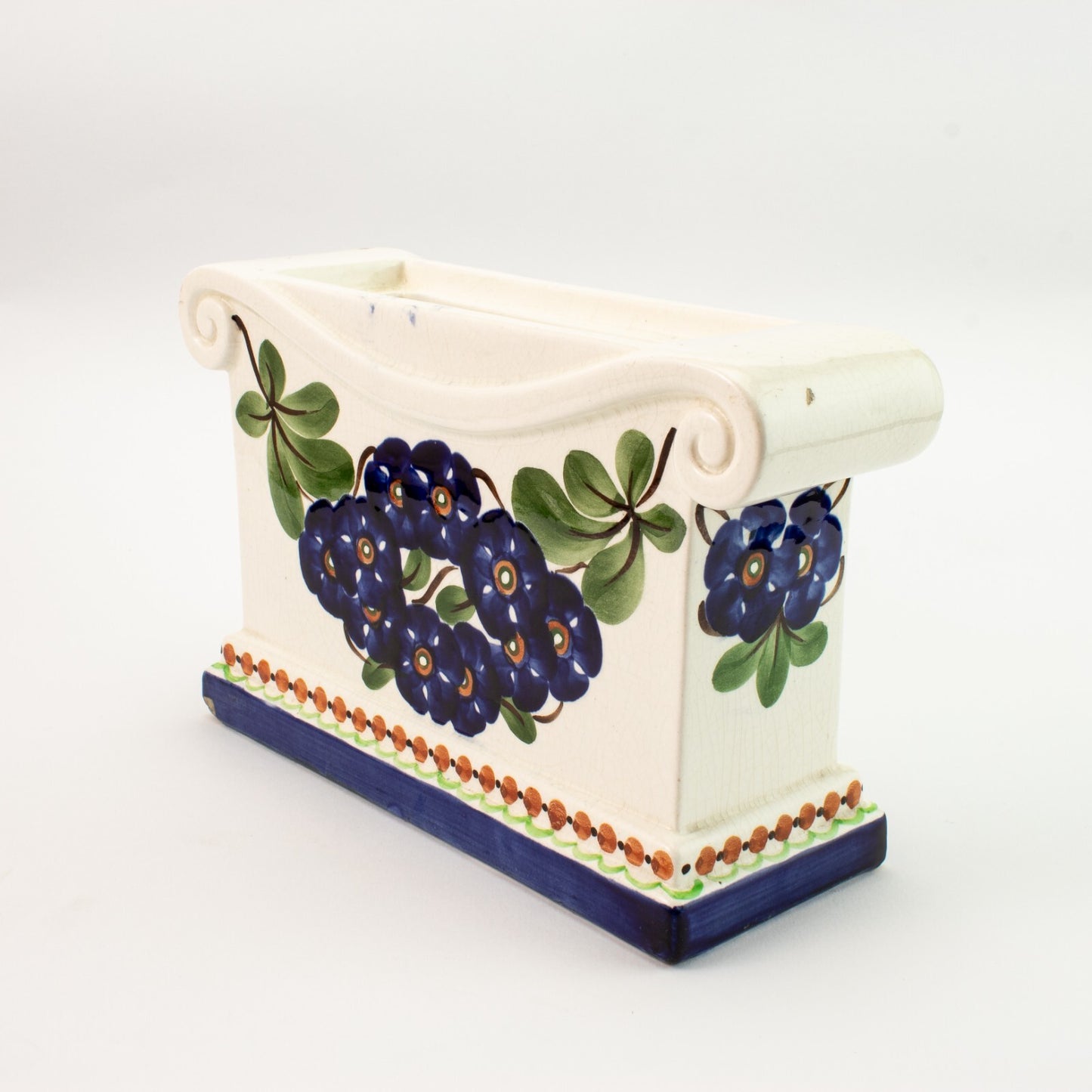 ROYAL COPENHAGEN ALUMINIA ANTICA JARDINIERE CERAMICA SOTTOSMALTO 433-472 23X8X14