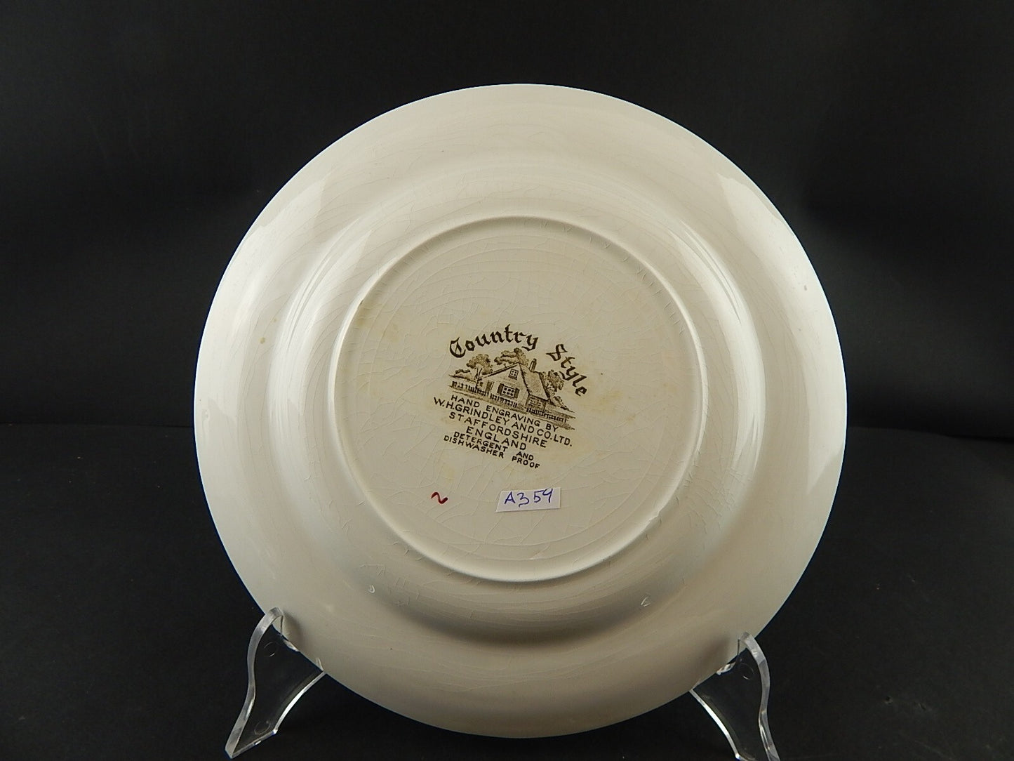 VINTAGE PIATTO SEMI PORCELLANA STAFFORSHIRE GRINDLEY COUNTRY STYLE