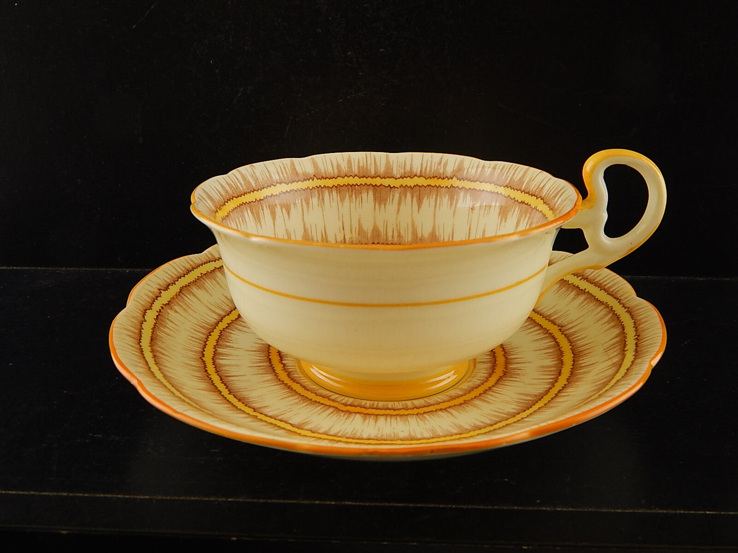 ANTICA ART DECO 1935 RARA TAZZA TÈ PORCELLANA INGLESE A B JONES &SONS GRAFTON