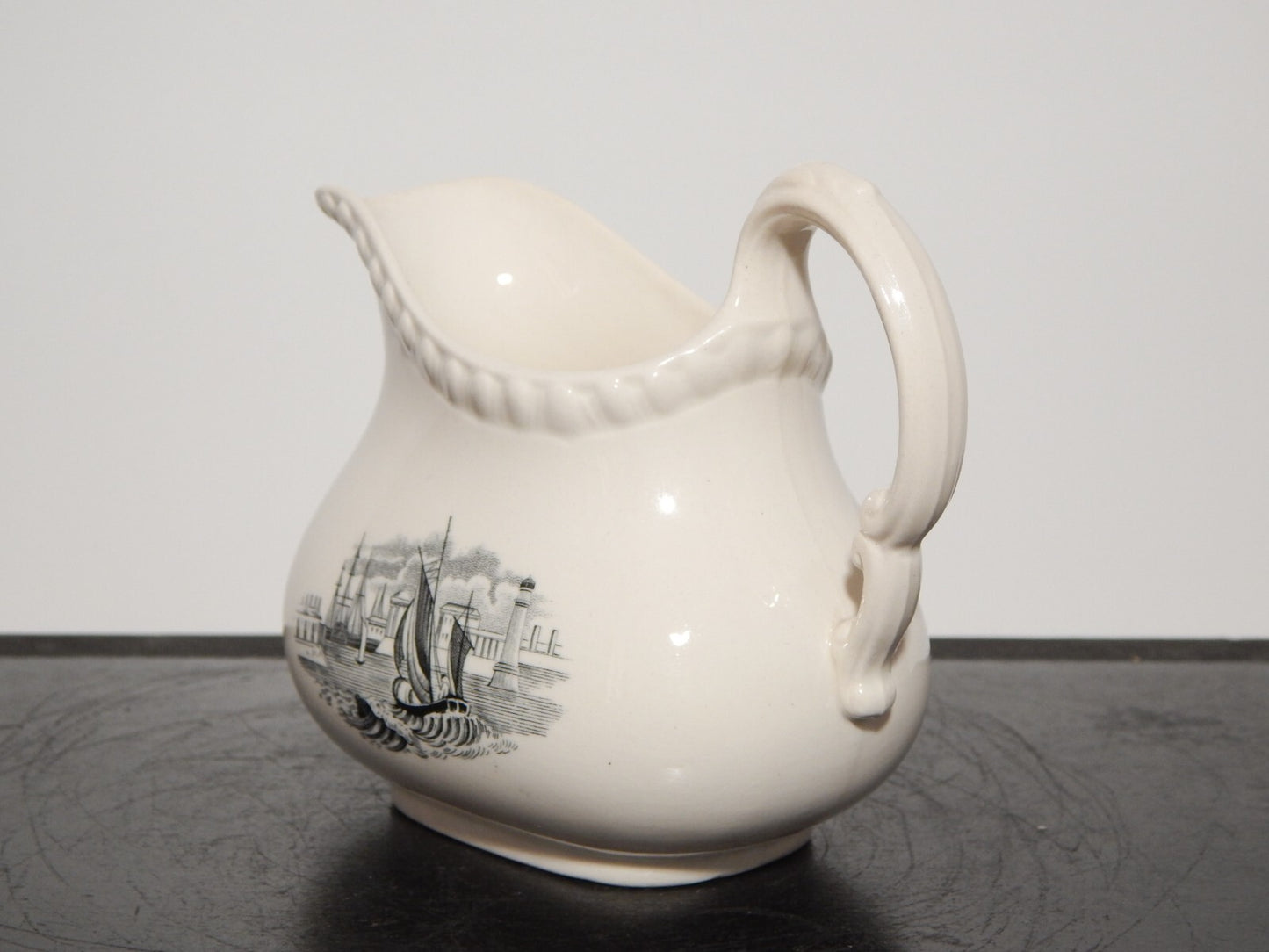 ANTICO RARO SERVIZIO TE' INGLESE SEMI PORCELLANA COPELAND SPODE PAESAGGIO MARINO