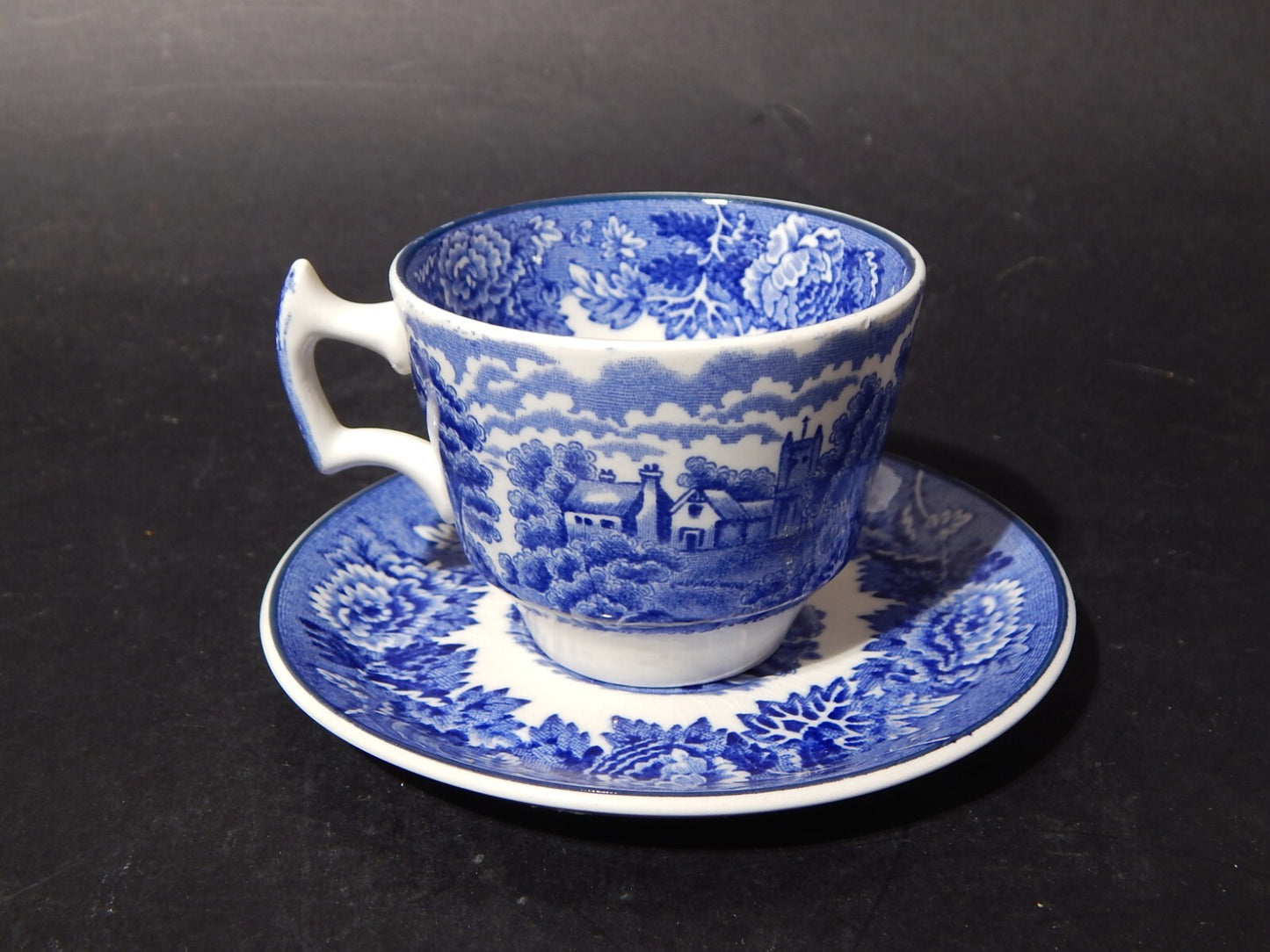 ANTICA TAZZA CERAMICA POTTERY ENOCH WOOD&SONS DECORO ENGLISH SCENERY