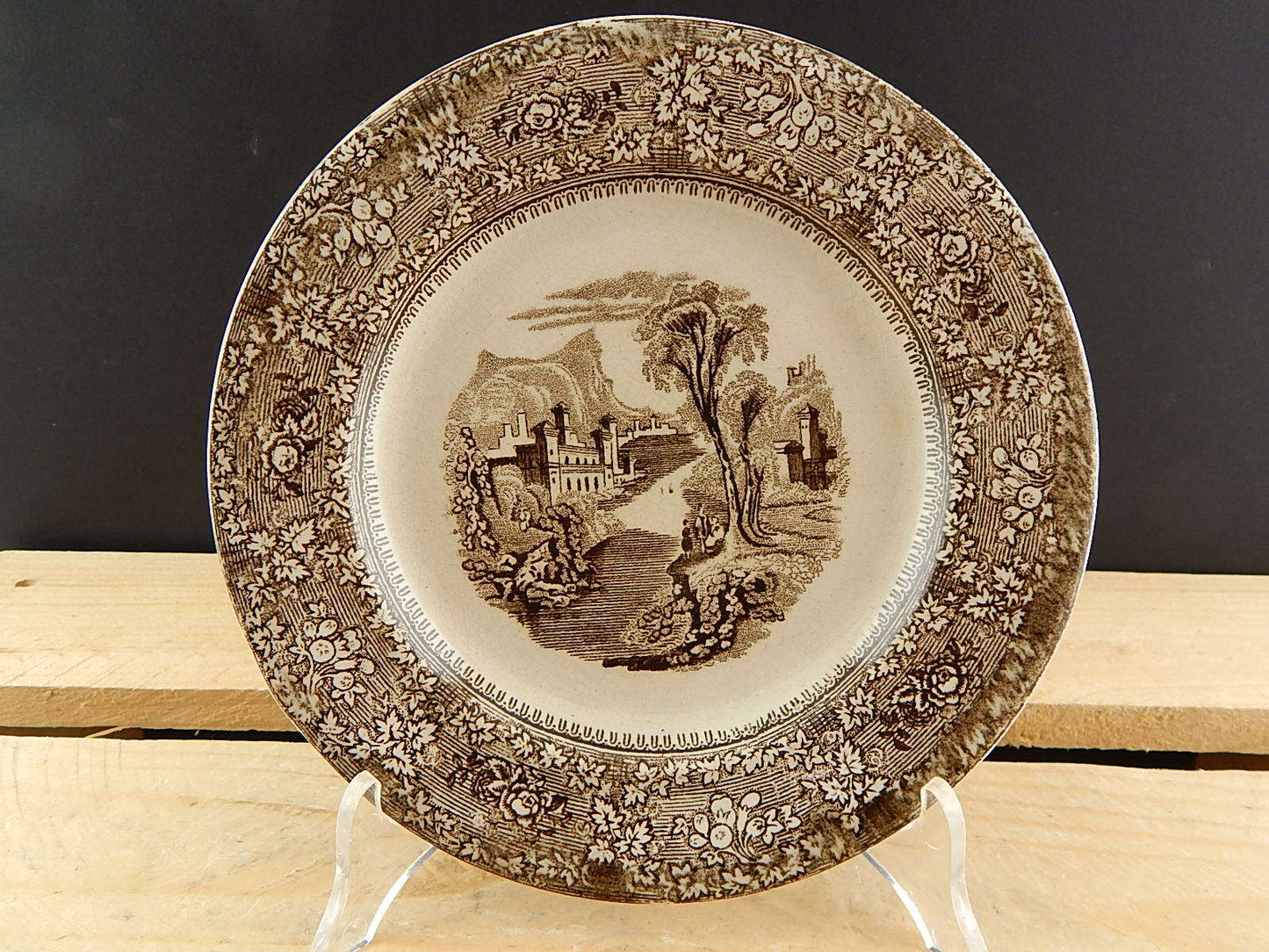 ANTICO 1800 PIATTO PORCELLANA CERAMICA PRIMAVESI & SONS SWANSEA NEWPORT & LONDON