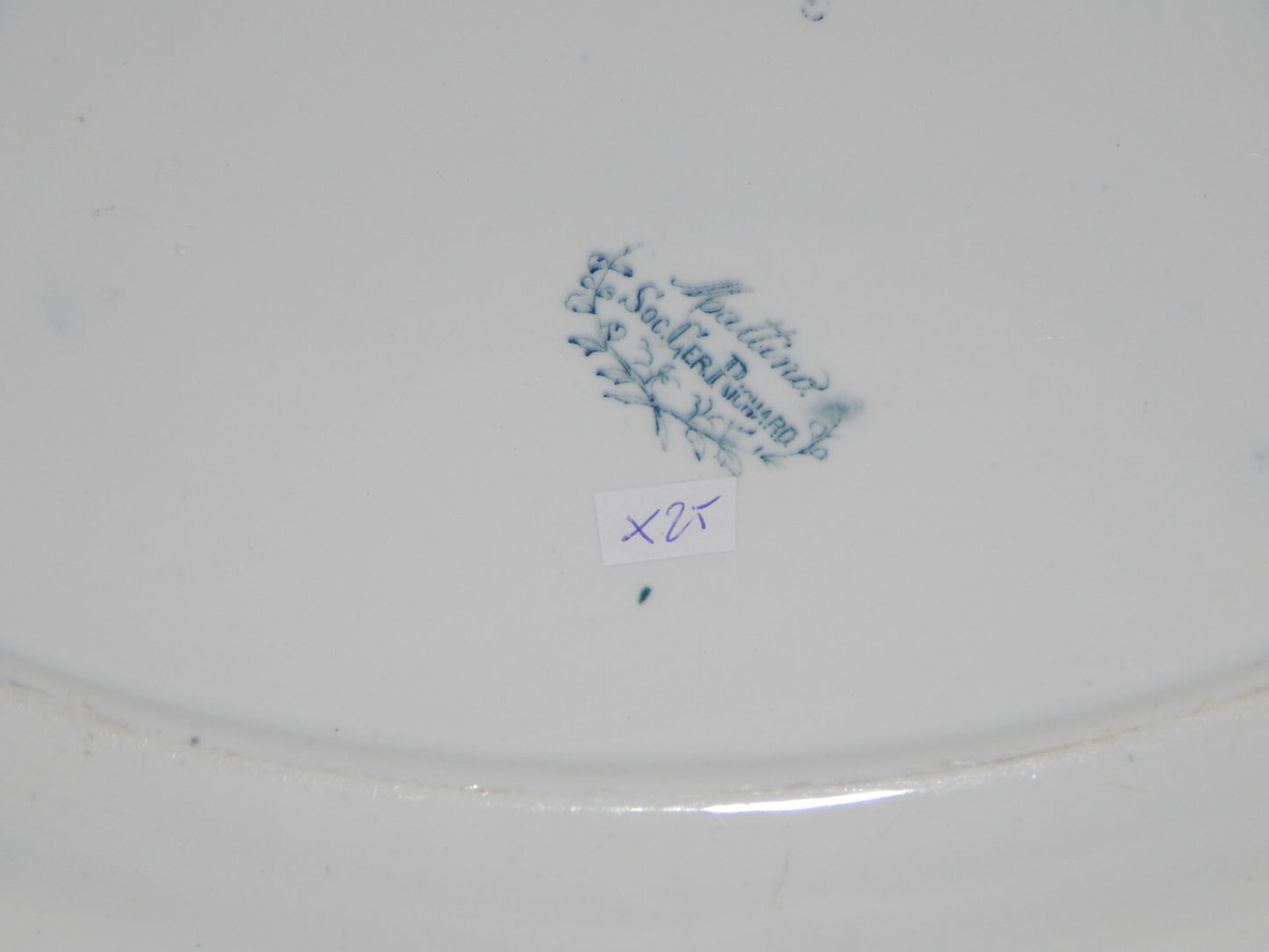 ANTICO RARO GRANDE VASSOIO OVALE CERAMICA RICHARD MILANO FINE 800 DEC. MATTINO