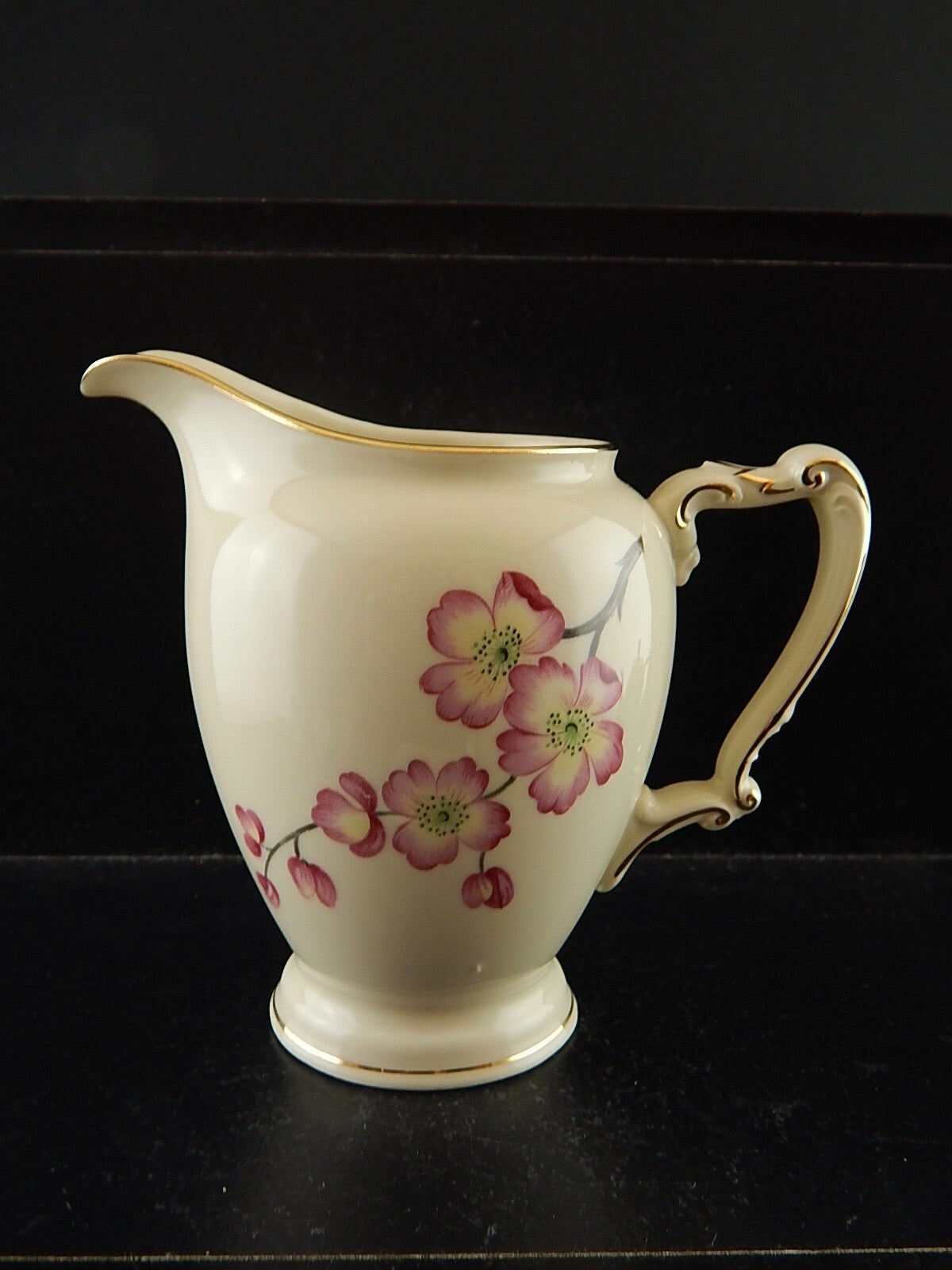 ANTICA ART DECO LATTIERA BRICCO PORCELLANA HEINRICH &CO SELB BAVARIA FIORI PESCO