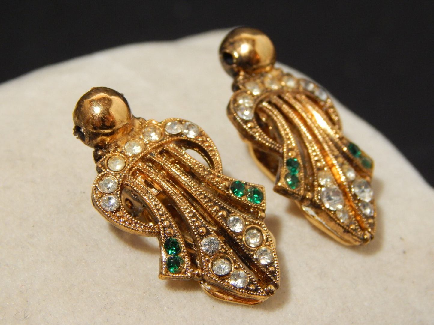 VINTAGE ORECCHINI GIOIELLI BIJOUX ACCESSORI STILE ART DECO