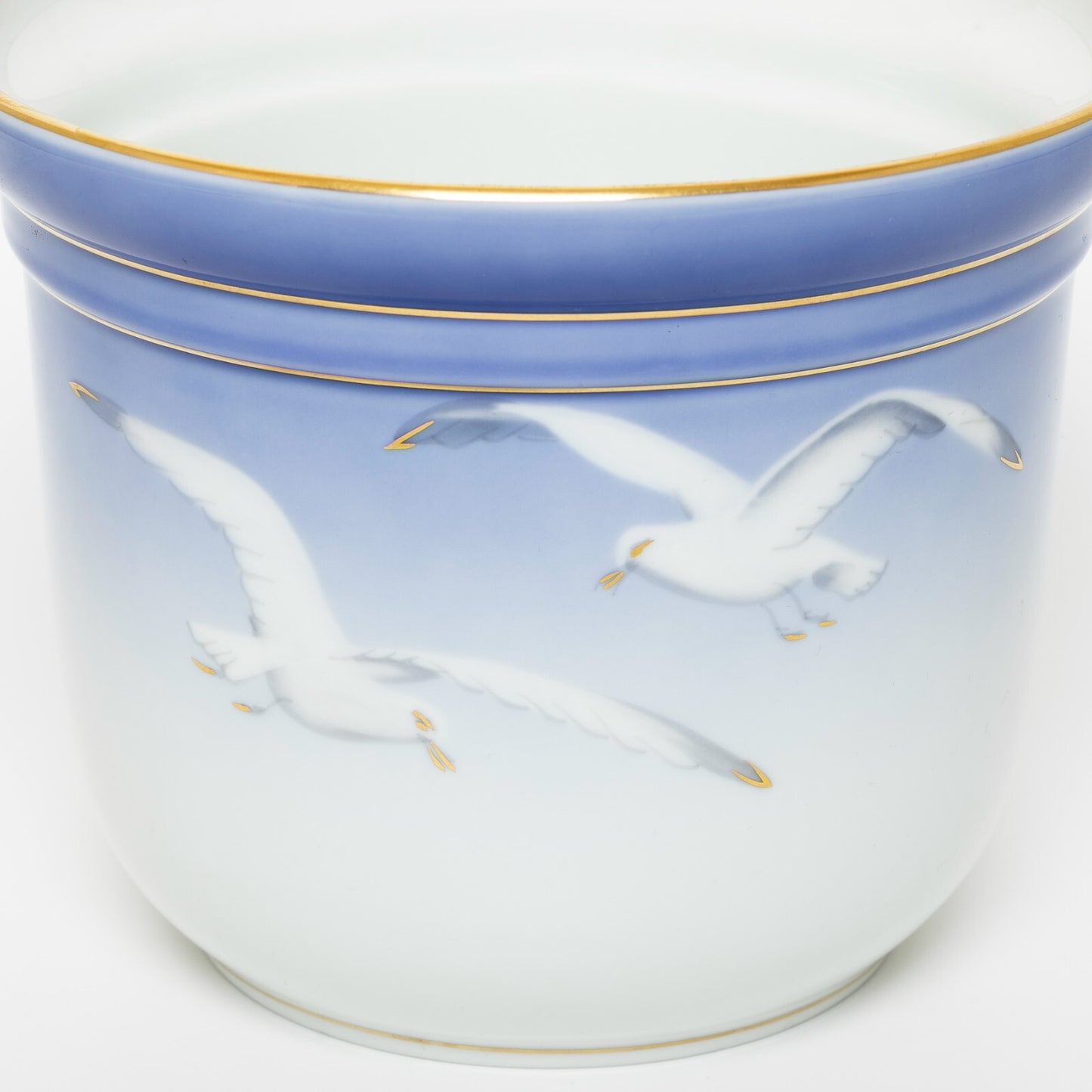 ROYAL COPENHAGEN BING&GRONDAHL PORCELLANA CACHEPOT PORTA VASO GABBIANI CM 15