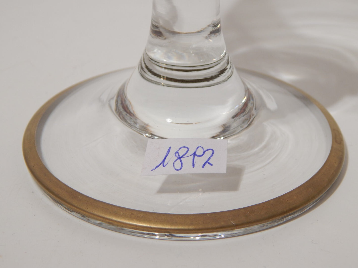 PREZIOSO STILE IMPERO CALICE VETRO SOFFIATO MURANO VENEZIANO DECORO ORO