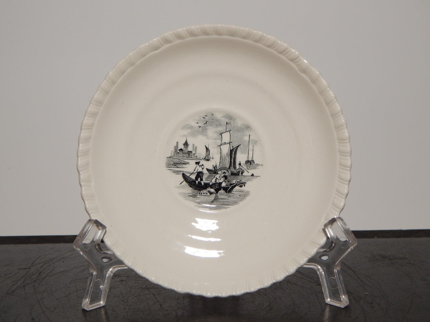 ANTICO SERVIZIO CAFFE' INGLESE SEMI PORCELLANA COPELAND SPODE PAESAGGIO MARINO