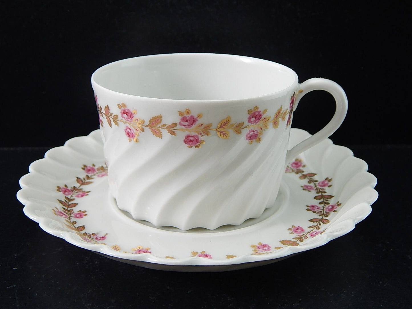 VINTAGE PREZIOSO SERVIZIO 6 TAZZE DA TE' PORCELLANA HAVILAND LIMOGES