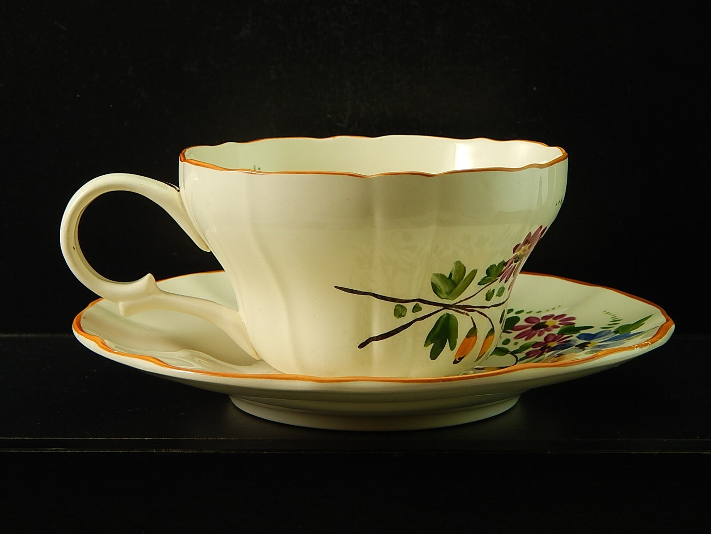 ANTICA TAZZA COLAZIONE CERAMICA VERBANUM STONE LAVENO DIPINTA FIRMATA ELENA 1934