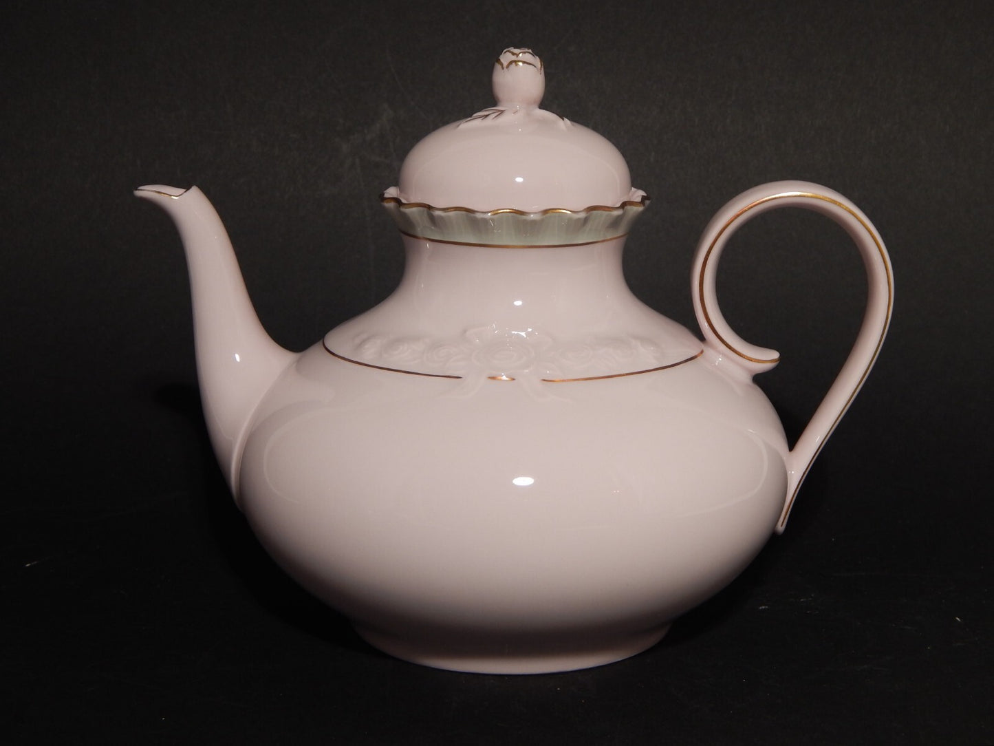 PREZIOSO SERVIZIO DA TÈ PORCELLANA HUTSCHENREUTHER PORCELAINE ROSE ROSA ANTICO