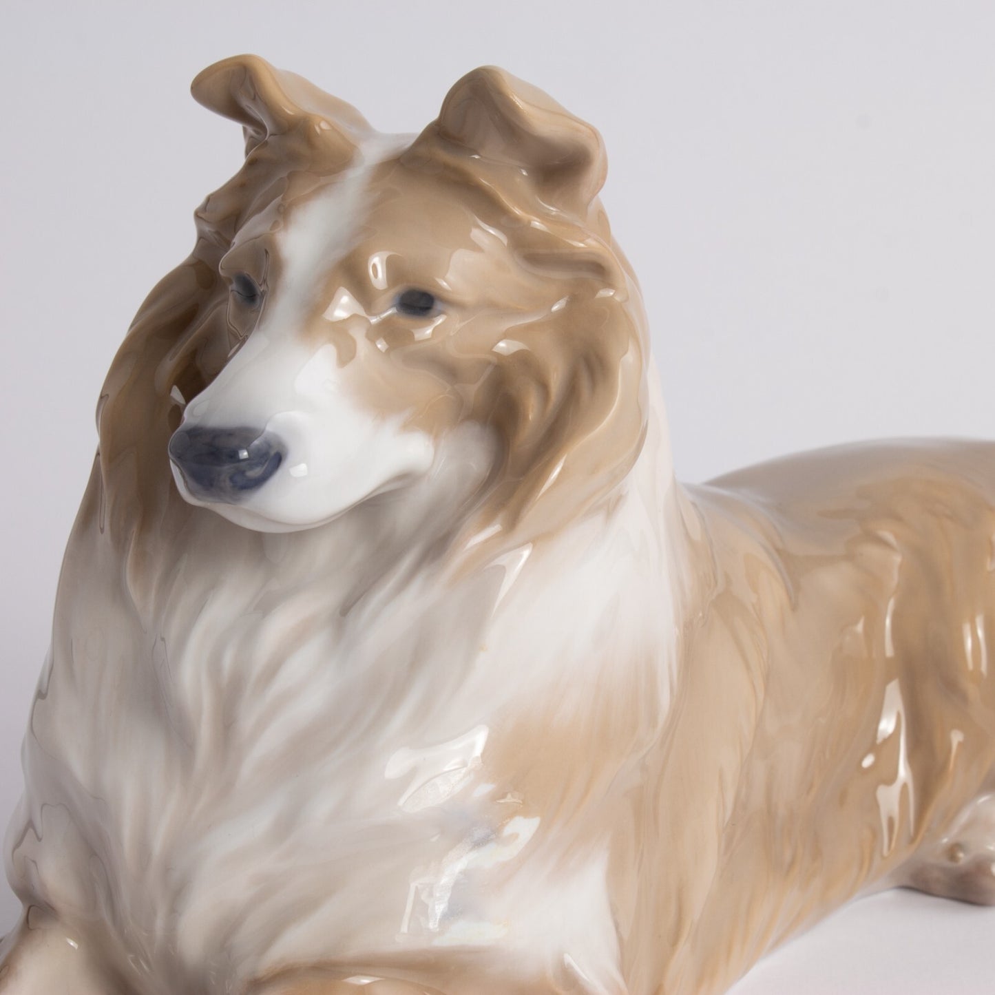 STATUINA GRANDE PORCELLANA ROYAL COPENHAGEN "Collie" 1701 ORIGINALE HANDMADE