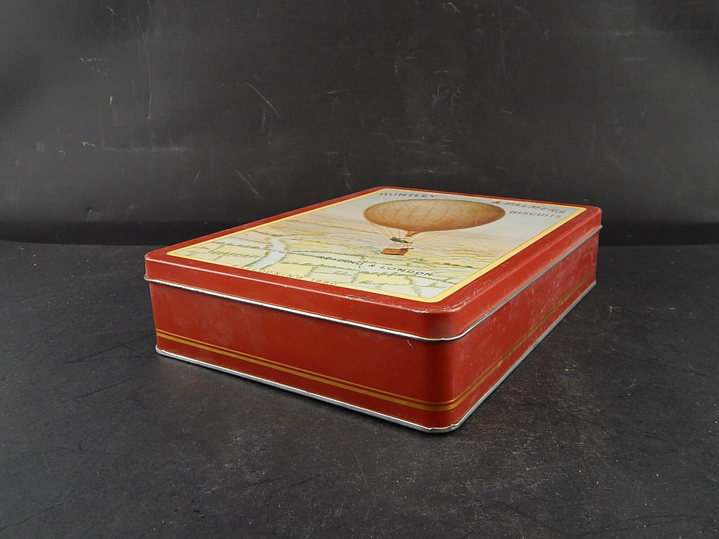 PUBBLICITARIO VINTAGE SCATOLA LATTA INGLESE BISCOTTI HUNTLEY & PALMERS BISCUITS