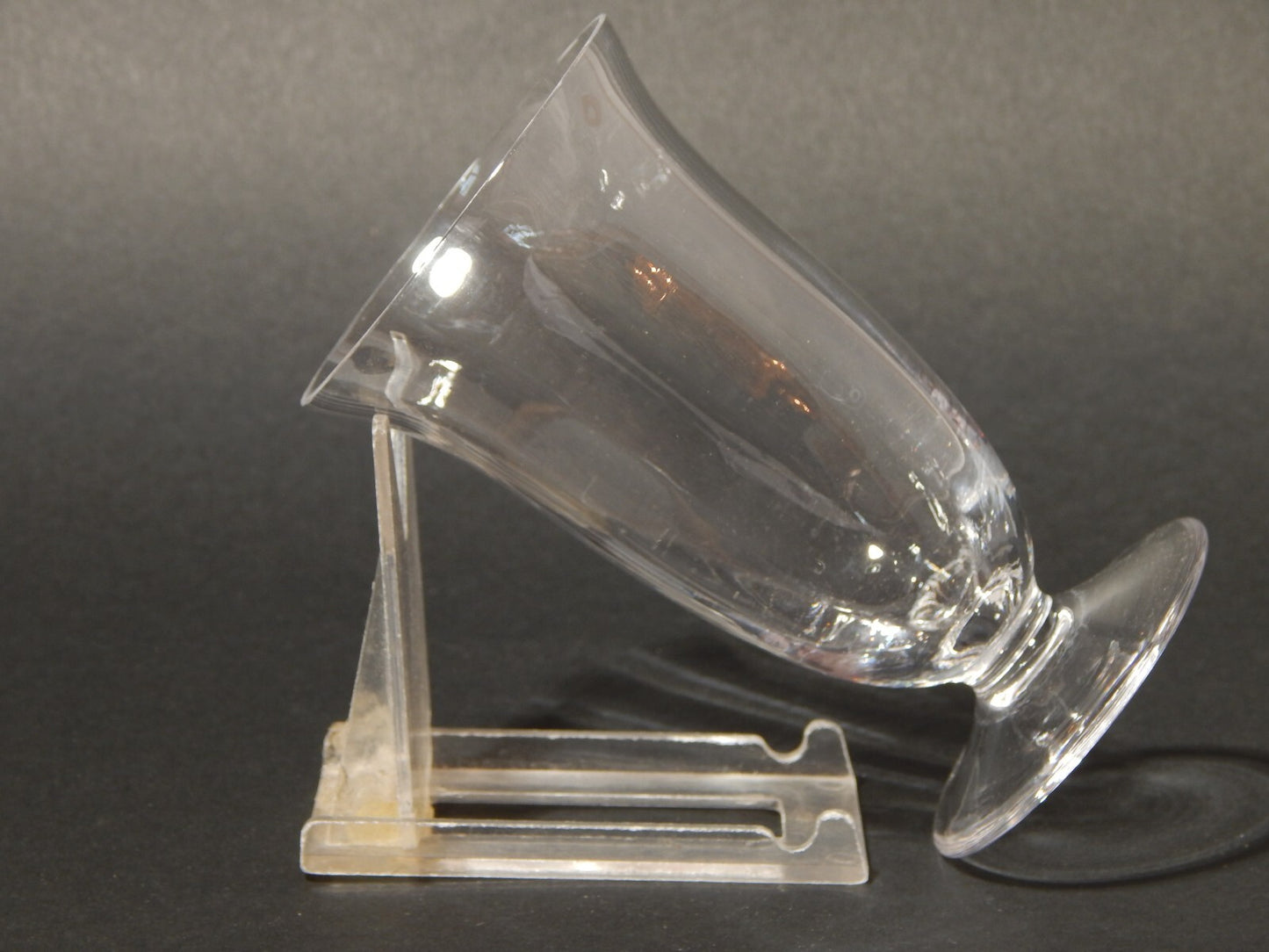 VINTAGE ELEGANTE SET 2 BICCHIERI CALICI CRISTALLO MADE IN ITALY ANNI '60