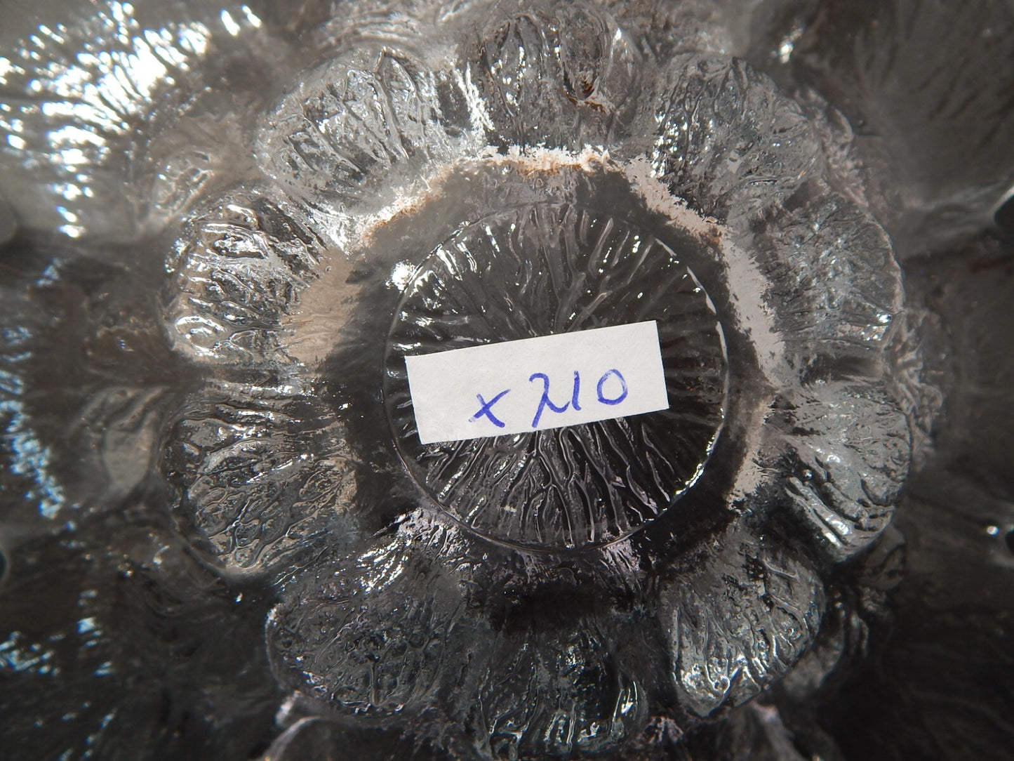 HOLMEGAARD PIATTO IN VETRO PORTA CANDELA MARGHERITA VINTAGE ANNI 70