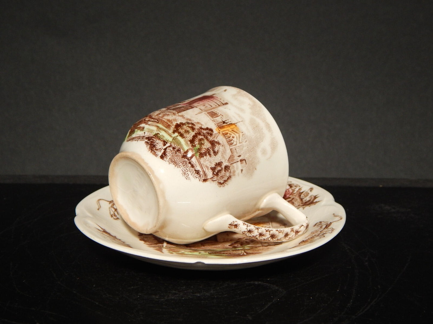 RETRO' TAZZINA CAFFE' PORCELLANA JOHNSON BROS ROYAL HOMES OF BRITAIN DIFETTI