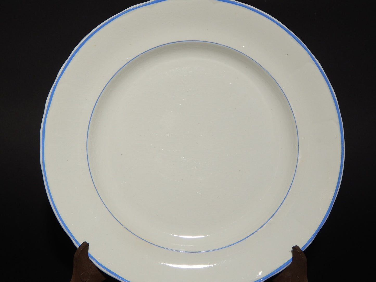 ANTICO SERVIZIO 6 PIATTI CERAMICA BIANCA PROFILO BLU RICHARD MILANO PRIMO 900
