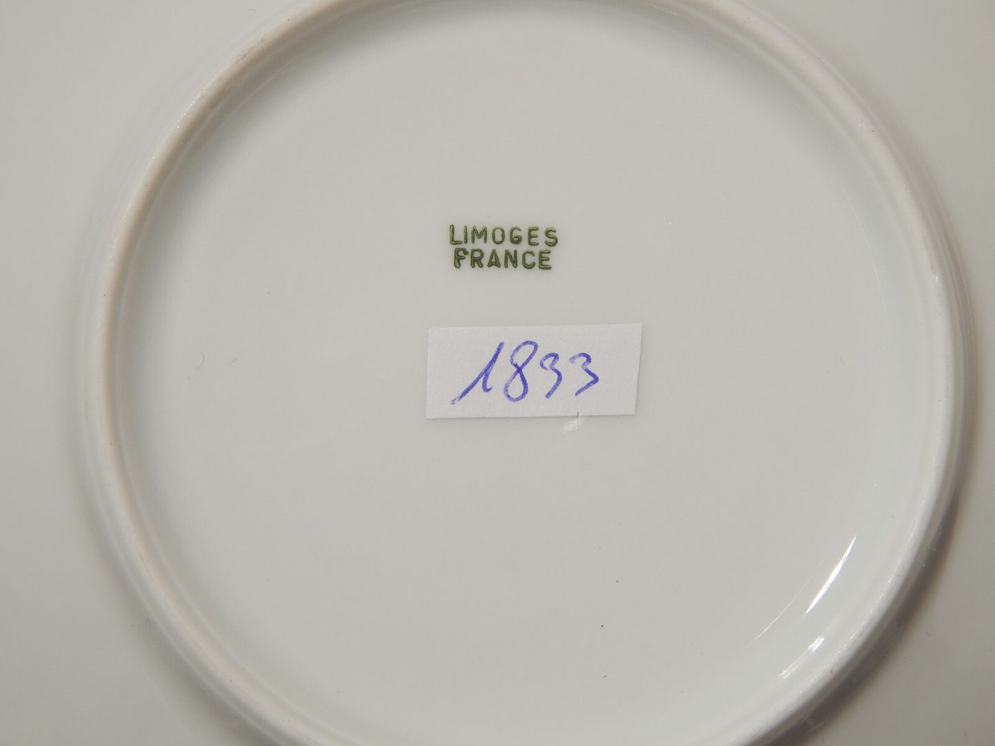 ANTICA PRIMA META' 900 LIMOGES TAZZA TE' PORCELLANA BIANCA SCENA GALANTE #1833