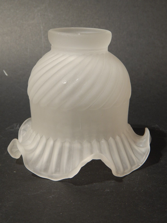 ANTICO LIBERTY TULIP PARALUME IN VETRO SATINATO PER APPLIQUE O LAMPADA B1057