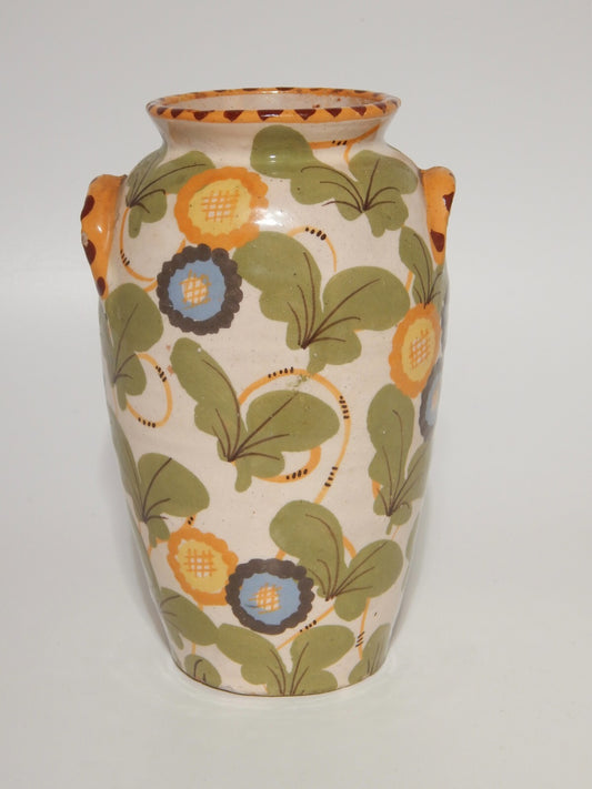 ANTICO ALBARELLO VASO MAIOLICA PROBABILE CERAMICA CANTAGALLI FIRENZE FINE 800