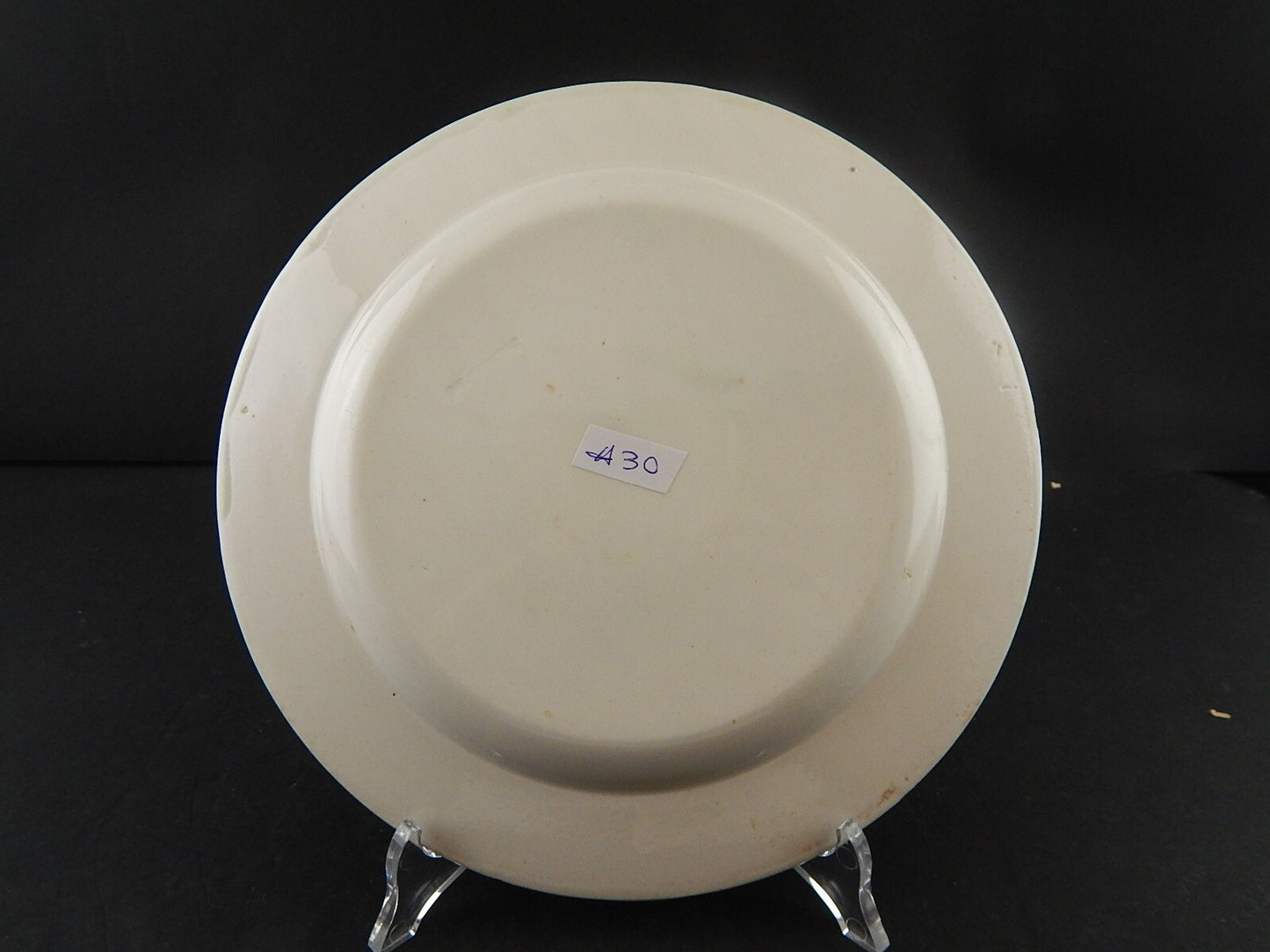 ANTICO PIATTO SEMI PORCELLANA RICHARD MILANO DECORO FERRARA META' 800 #A30