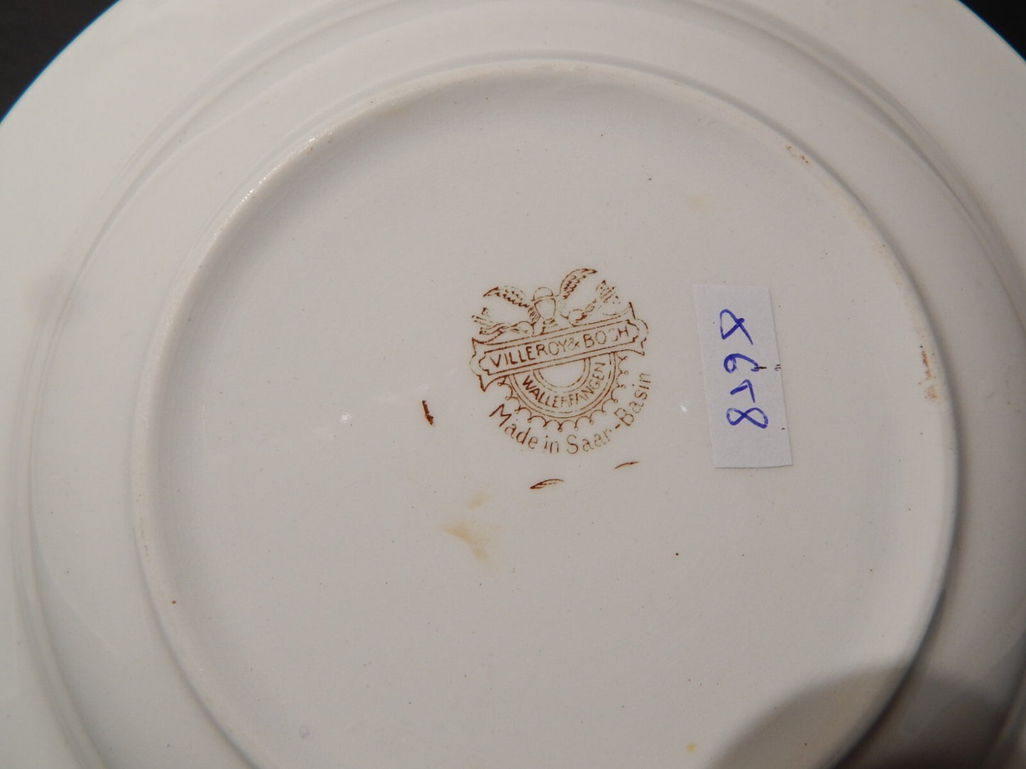 ANTICO 1920 PIATTO FONDO PORCELLANA VILLEROY&BOCH SAAR BASIN ASIATIC PHEASANT ##