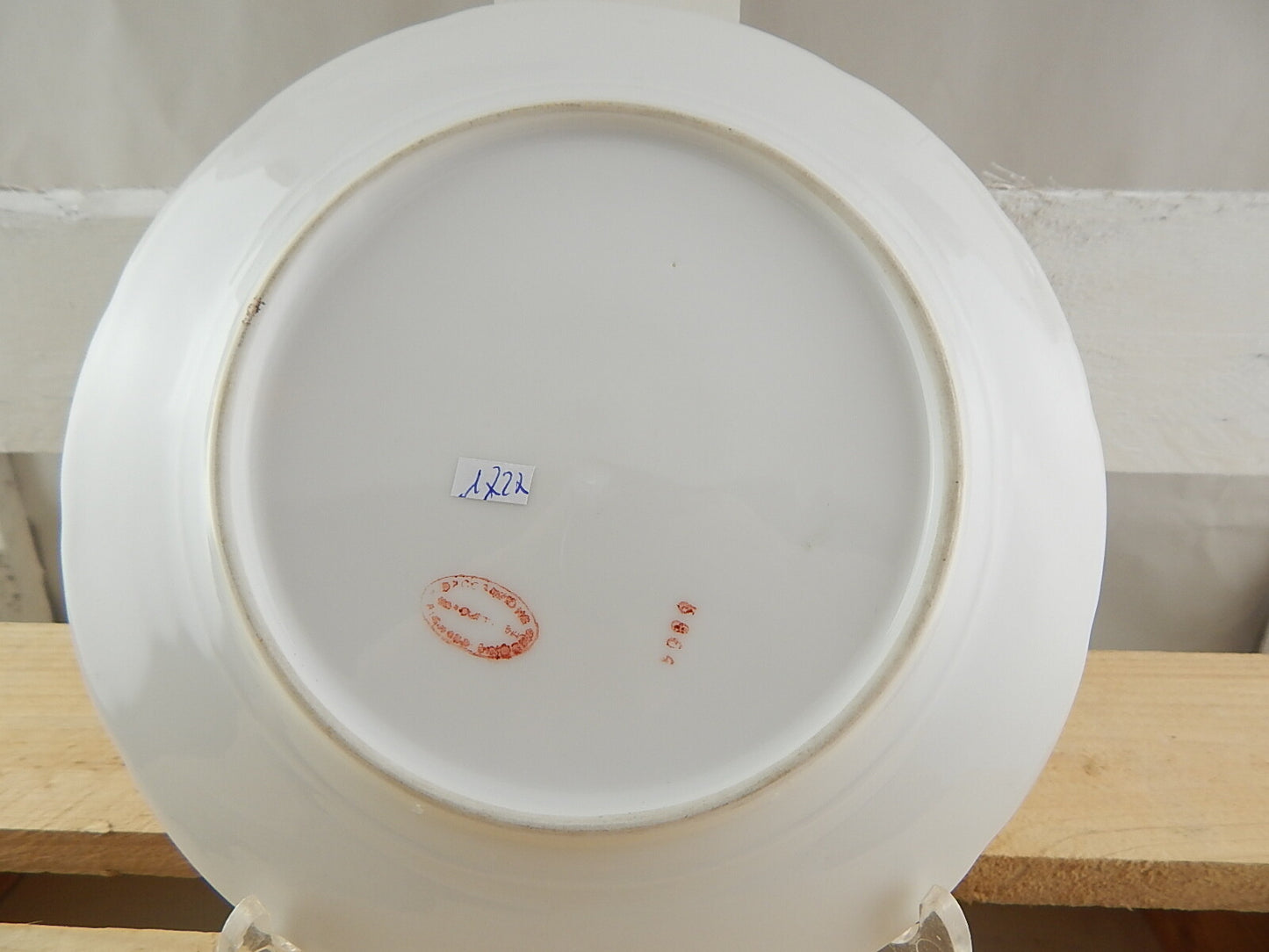 ANTICO RARO PIATTO PORCELLANA GINORI FINE 800 PROFILO VERDE #1727