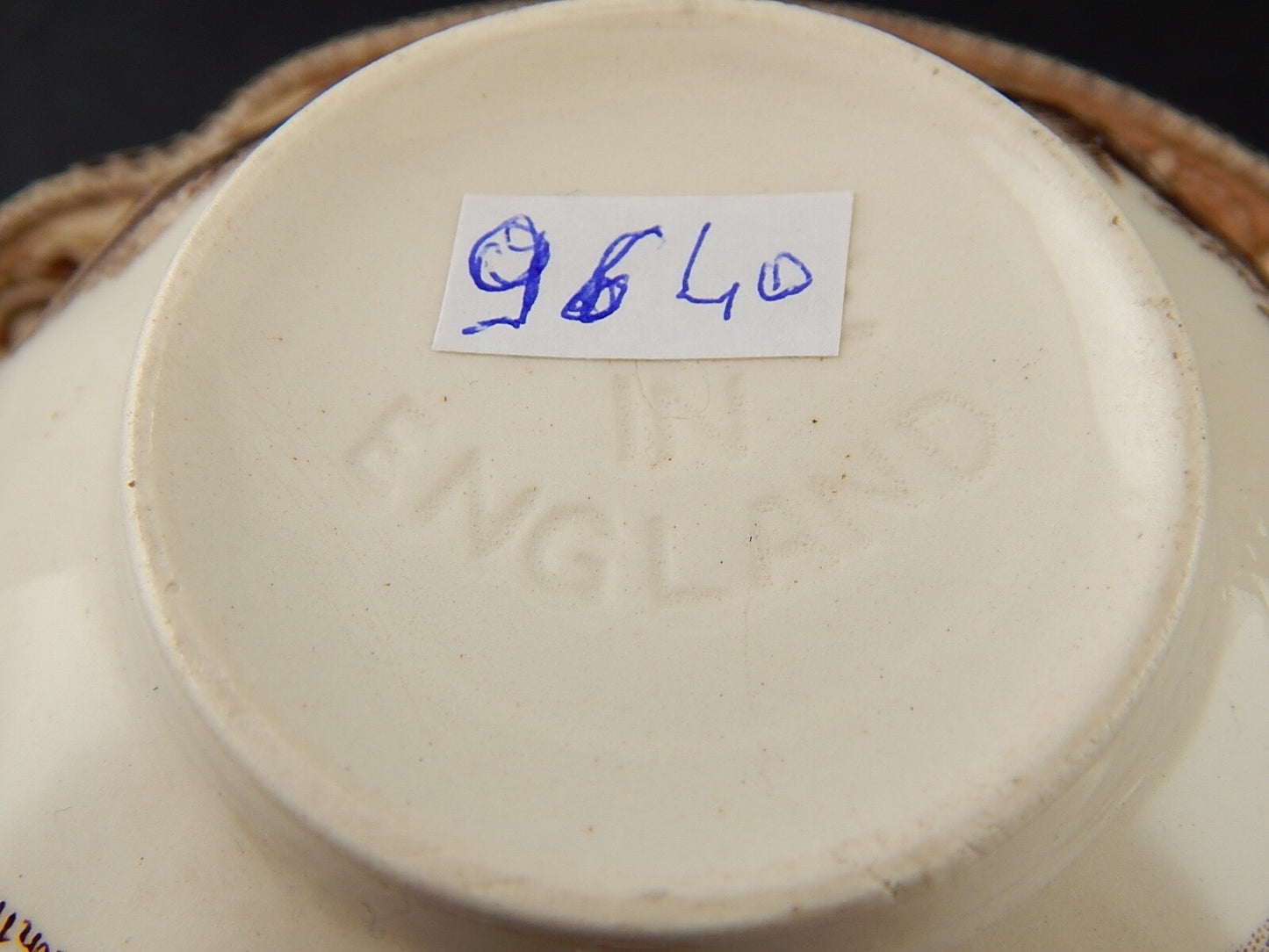 VINTAGE JOHNSON BROS OLD BRITAIN CASTLE SERVIZIO 6 TAZZE DA TE' SEMI PORCELLANA