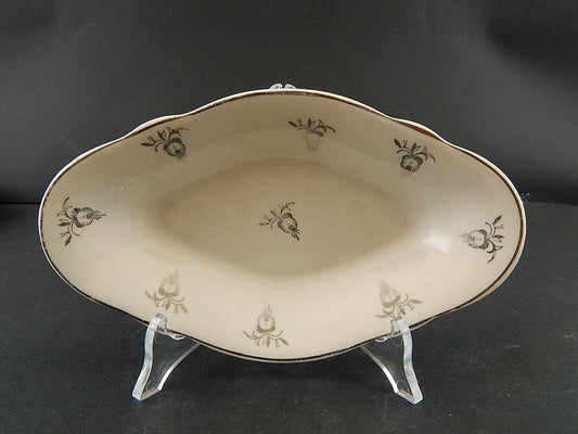 ANTICO ART DECO VASSOIO PORCELLANA DECORO ARGENTO VERBANO LAVENO 1935 ANDLOVITZ