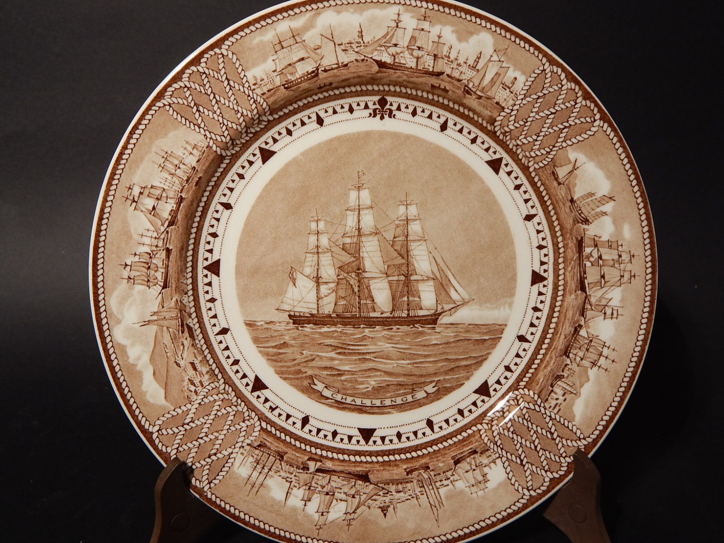 VINTAGE PIATTO PORCELLANA WEDGWOOD THE AMERICAN CLIPPER SHIP PLATES CHALLENGE