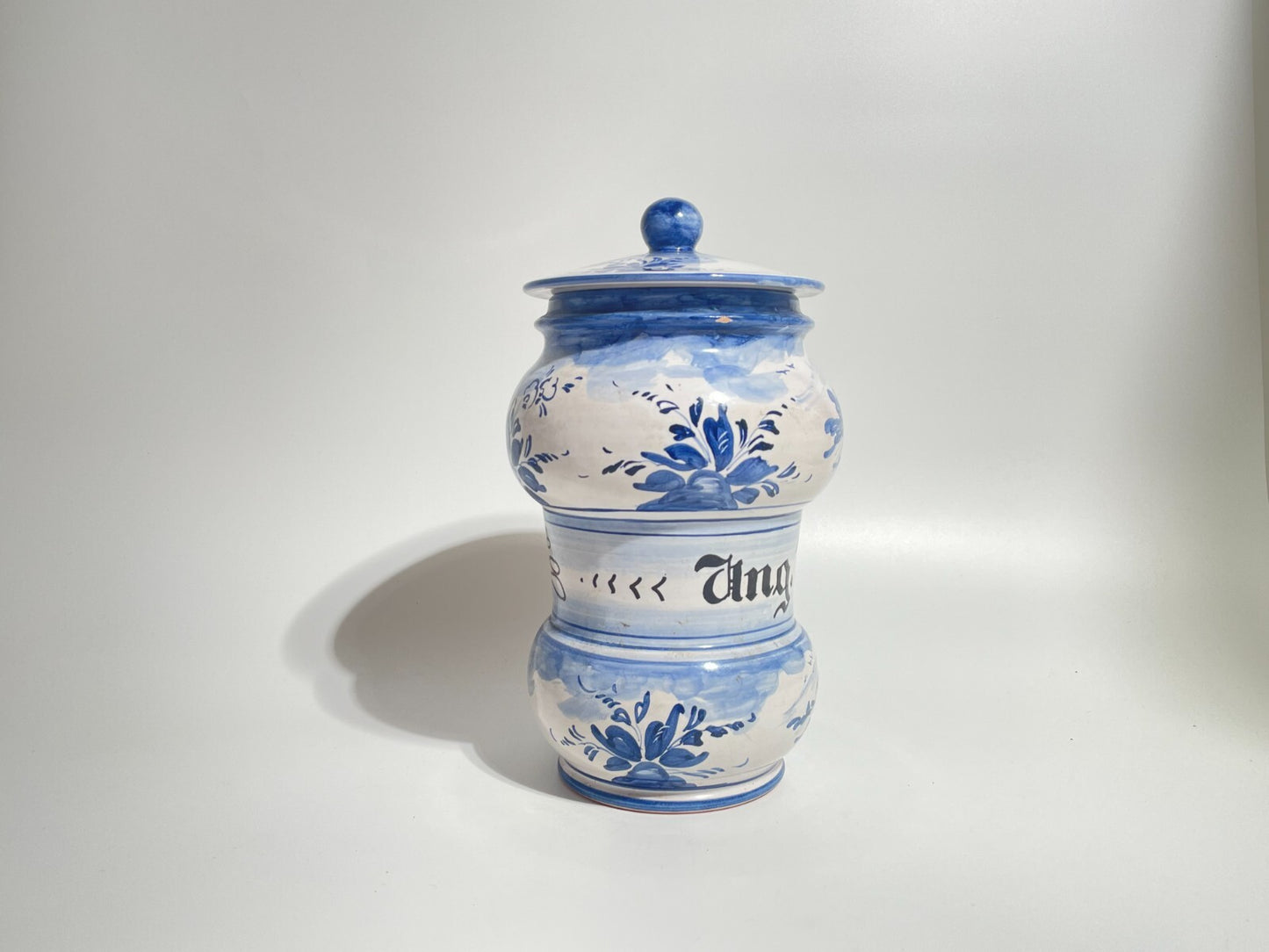 ALBARELLO FARMACIA UNG TABACI CERAMICA MAIOLICA ALBISOLA GIUSEPPE MAZZOTTI 1903