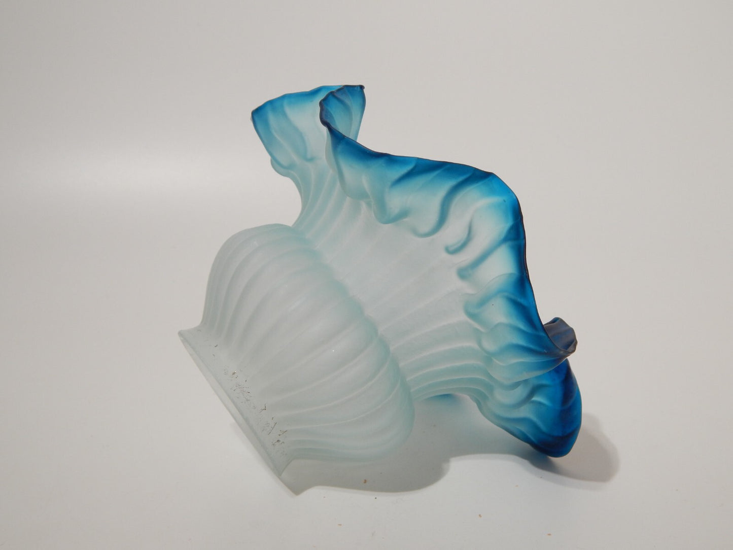 ANTICO EPOCA LIBERTY VETRO SOFFIATO PASTA VETRO PER APPLIQUE LAMPADA BLU