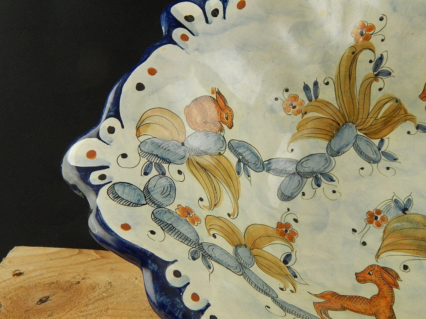 VINTAGE CENTROTAVOLA FRUTTIERA CERAMICA TURI DI ALBISSOLA PEZZO UNICO FATTO MANO