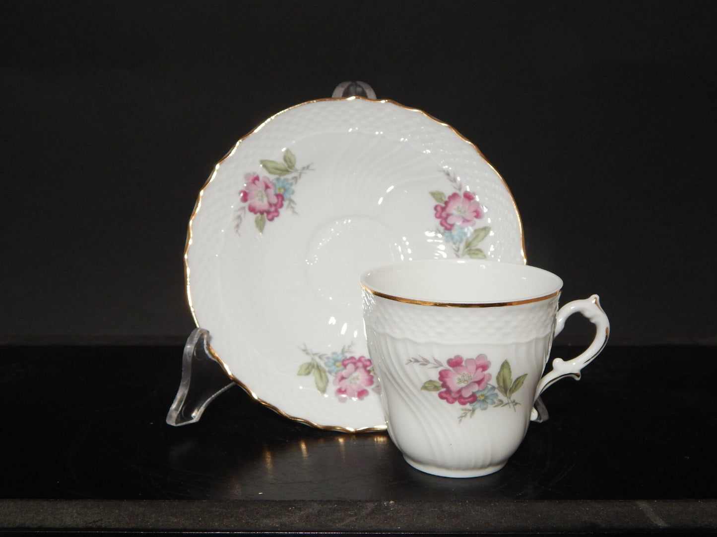 PREZIOSA RICHARD GINORI TAZZINA CAFFE' PORCELLANA MODELLO VECCHIO GINORI FIORI