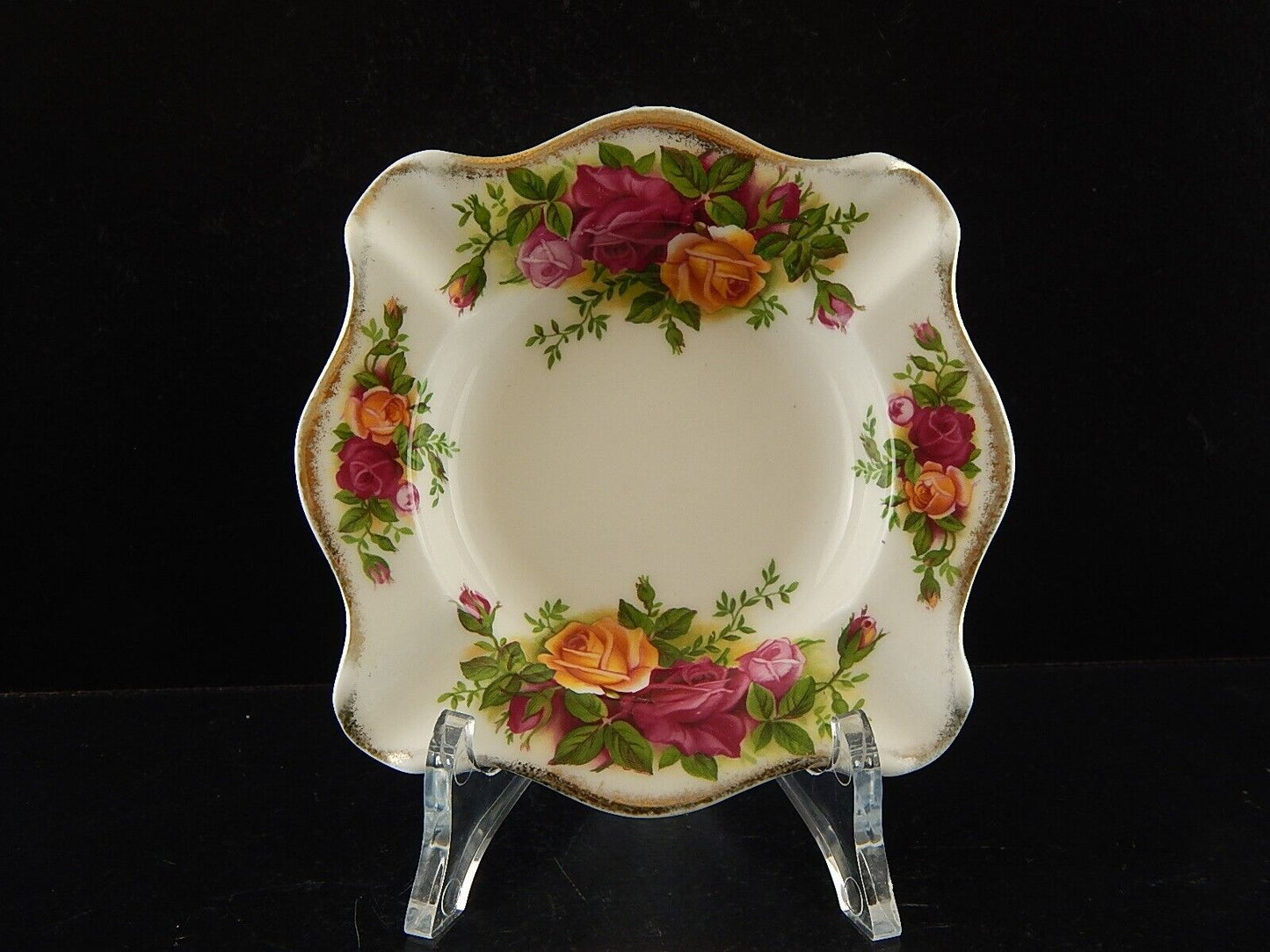 PREZIOSO PORCELLANA ROYAL ALBERT OLD COUNTRY ROSES RARO PORTA CENERE