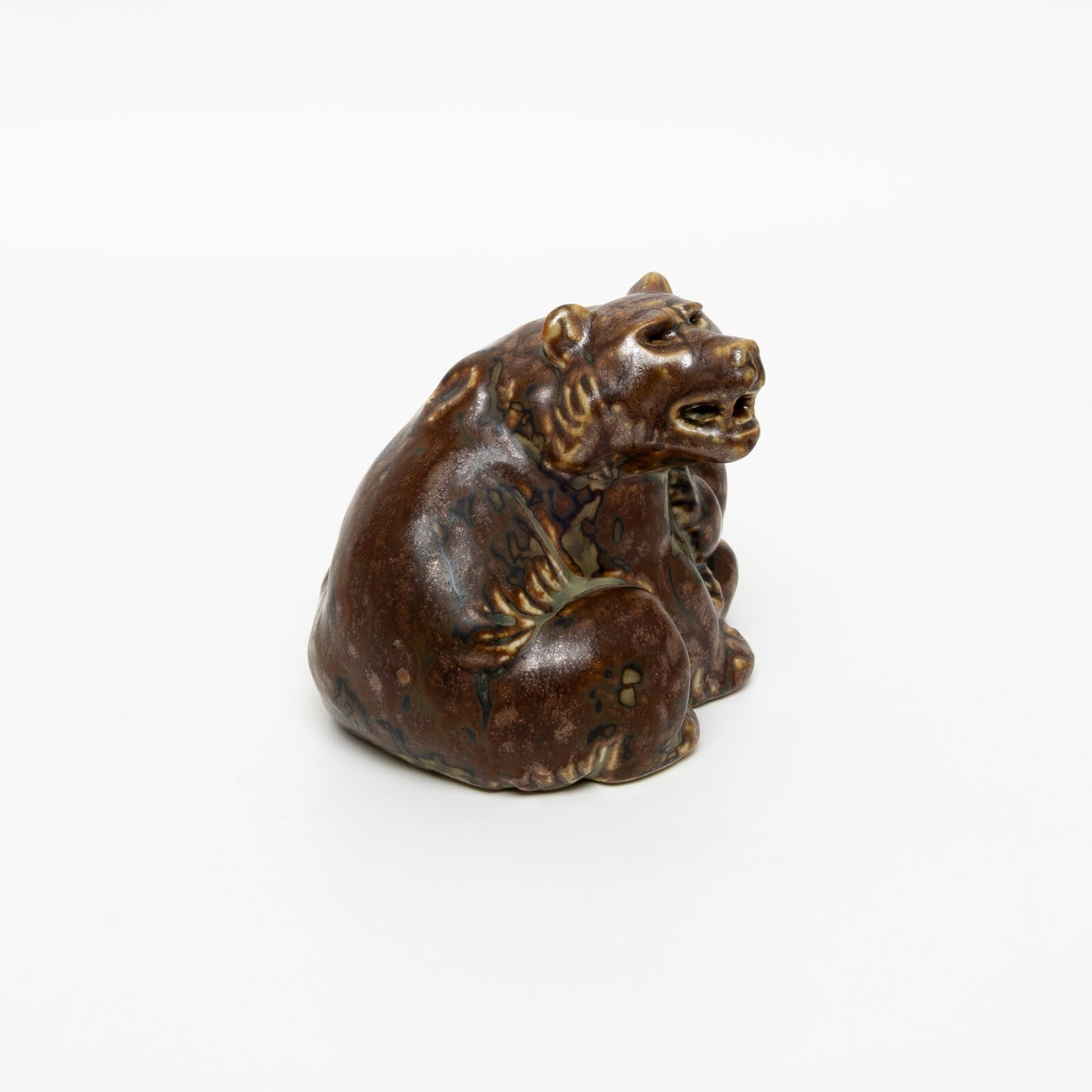 RARA STATUINA PORCELLANA ROYAL COPENHAGEN "Orso con Cucciolo" 20193 CM 11x12x10